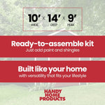 Handy Home Rookwood 10 x 14 ft. Wood Storage Shed Kit