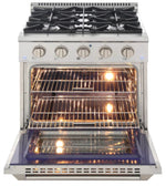 Kucht Professional 30-Inch 4.2 cu. ft. Gas Range with Convection Oven in Titanium