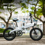 Lectric XP Lite 2.0 Long-Range Foldable Electric Commuter Bike, Arctic White