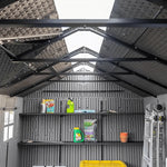 Lifetime 15 ft. x 8 ft. Dual Entry Outdoor Storage Shed, Gray