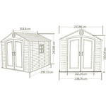 Lifetime 8 ft. x 10 ft. Outdoor Plastic Storage Shed with Floor and Windows (Model 60238)