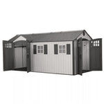 Lifetime 8 x 17.5 ft. Dual Entry Outdoor Storage Shed, Tan (Model 60213)