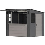 Suncast Cabana 8 x 7 ft. Resin Entertainment Storage Shed with Floor
