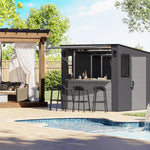 Suncast Cabana 8 x 7 ft. Resin Entertainment Storage Shed with Floor