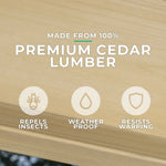 Yardistry Meridian Pergola Natural Cedar 10 ft×22 ft