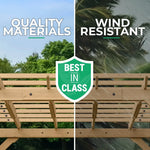 Yardistry Meridian Pergola Natural Cedar 10 ft×22 ft