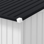 Outsunny Outdoor Storage Shed White 11′ x 13′ Galvanized Steel