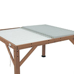 Yardistry Structures 13 x 11 ft Cedar Louvered Roof Pergola